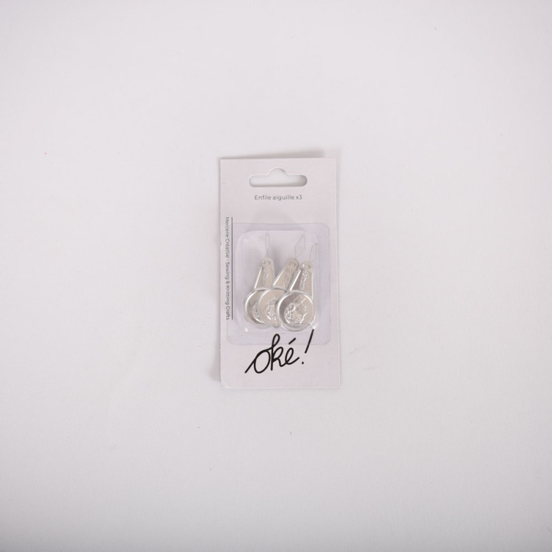 SACHET DE 6 / ENFILE AIGUILLE X3 ALU. ARGENTE